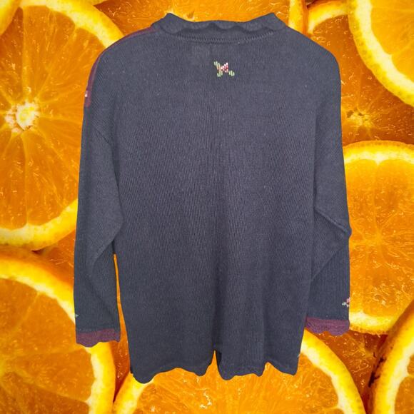 Vintage Capacity Grandma‎ Chic Button Up Sweater with Front Pockets Size L - Picture 7 of 9